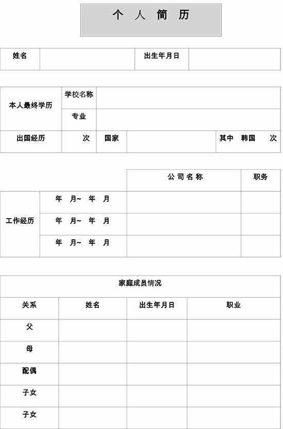 武汉个人简历模版